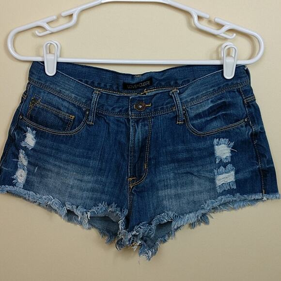 Love Culture Distressed Cut-off Denim Shorts size 27 - Picture 1 of 9